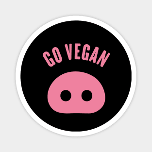 Go vegan pig T-shirt Magnet